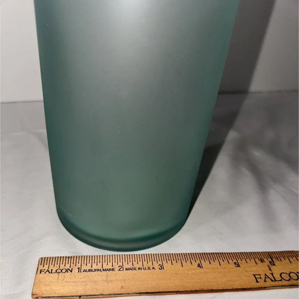 Frosted Glass Decorative Canister With Gold Accent - Z Gallerie Cleo Spa Small